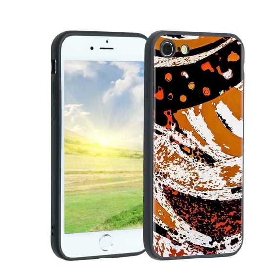 Compatible with iPhone SE 2020 Phone Case, Abstraction-5 Case Men Women, Flexible Silicone Shockproof Case for iPhone SE 2020