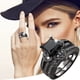 thumbnail image 5 of Black Zirconia Bridal Rhinestone Engagement, Full Diamond Zirconia, 5 of 5