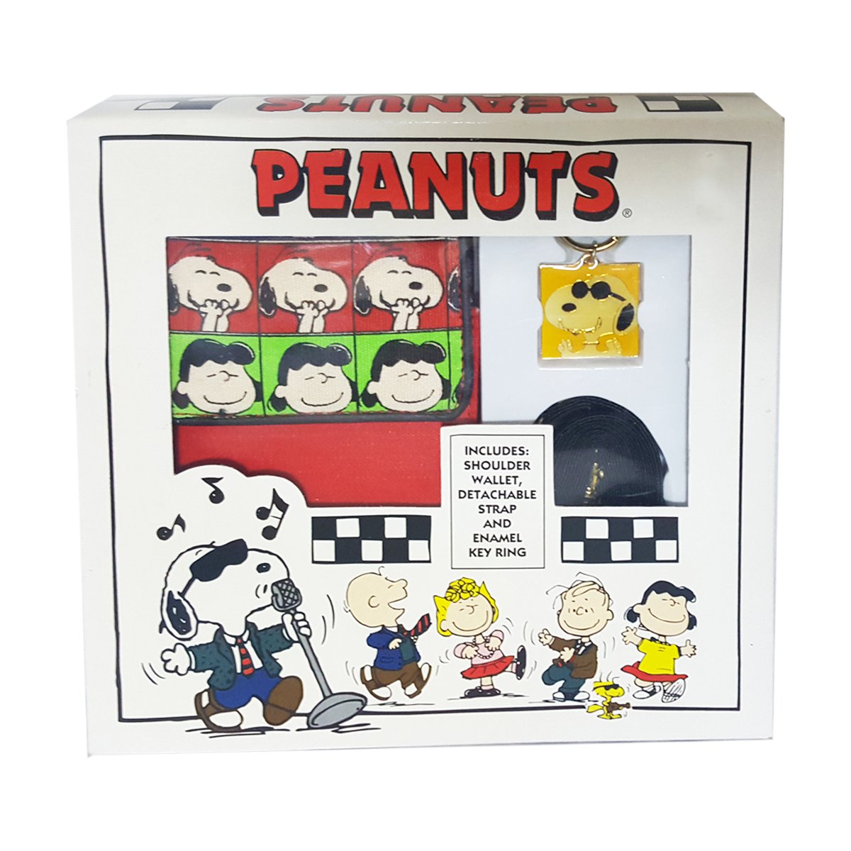 Peanuts Snoopy, Charlie Brown, Lucy Shoulder Purse & Key Ring Accessory
