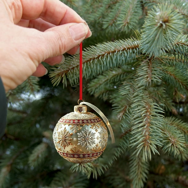 Yhmxh Bola de Navidad 2D, colgante plano de acrílico, decoración para árbol de Navidad, accesorios para decoración navideña.