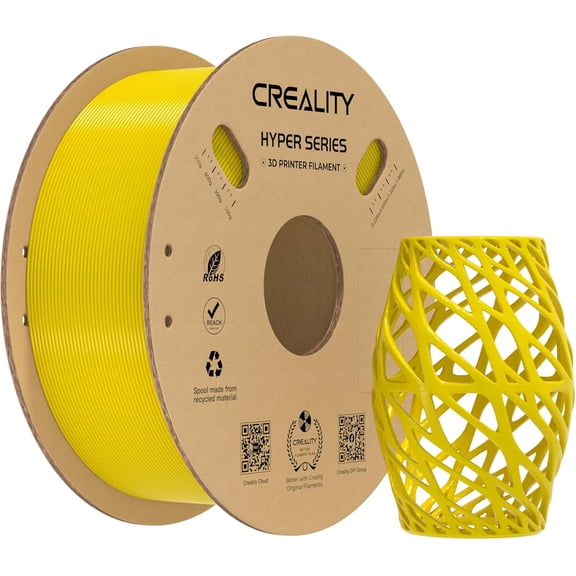Creality Yellow PETG Filament 1.75mm High-Speed 3D Filament for K1 Max 30-600mm/s Printing 1kg/2.2lb Spool Hyper PETG Dimensional Accuracy /- 0.03mm