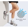 thumbnail image 4 of LUCKY STEP Lightweight Air Cushion Sneakers Mesh Running Walking Shoes,Red&Silver,Womens, 4 of 9