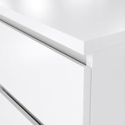 Tvilum Scottsdale 2 Drawer Bedroom Nightstand for Adults, White High Gloss
