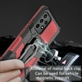 thumbnail image 3 of Dteck for Samsung A54 5G Case with Foldable Kickstand, Military Grade Rugged Shockproof Anti-Drop Fit Magnetic Car Mount Anti-Slip Anti-Fingerprin Case, Red, 3 of 8