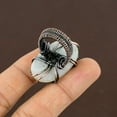 thumbnail image 4 of Natural Rainbow Moonstone Gemstone Handmade Copper Wire Wrap Ring Size 6, 4 of 4