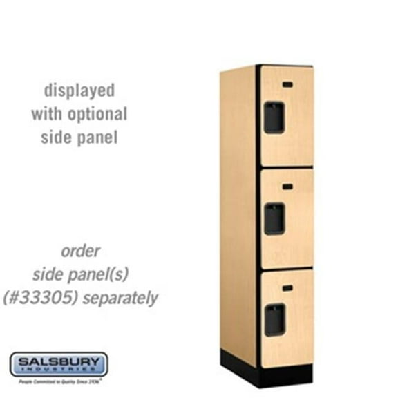 SalsburyIndustries  Triple Tier 1 Wide 5 ft. X 21 in. Designer Wood Locker - Maple