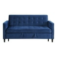 Strader Convertible Studio Sofa Bed, Navy Blue
