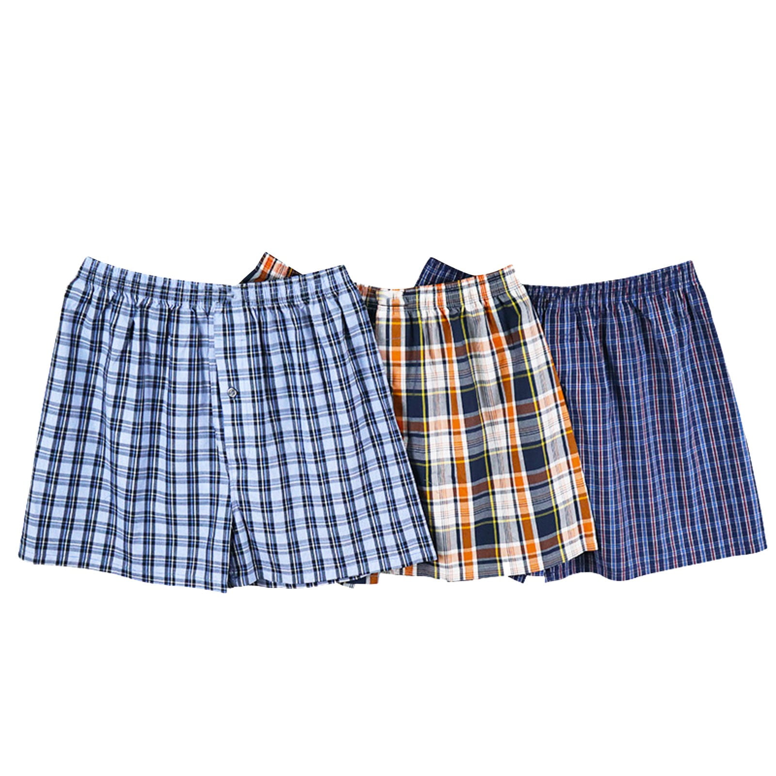 TSADFHJI Underwear for Men Boxer Mens Briefs Cotton Plaid Boxer