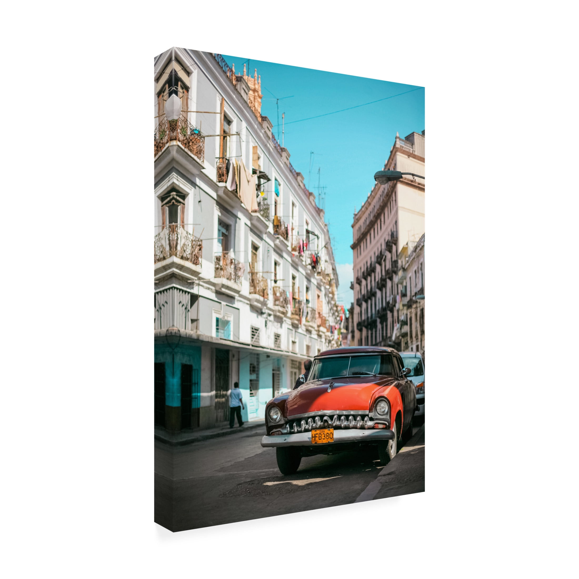 Canvas Wall Art - Alexander Yakovlev 'Old Havana 7' Wall Art for Living Room, Bedroom, or Office Décor by Trademark Fine Art - 16 x 24 Inches