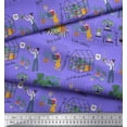 thumbnail image 3 of Soimoi Rayon Fabric Tropical Leaves,Leopard & Girl Scene Decor Fabric Printed Yard 42 Inch Wide, 3 of 3