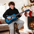 thumbnail image 2 of ZENY 38" Acoustic Guitar for Beginners, Student Starter Kit with Gig Bag, Strap, Tuner & Picks -Blue, 2 of 11