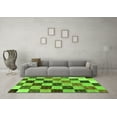thumbnail image 3 of Ahgly Company Indoor Rectangle Checkered Green Modern Area Rugs, 2' x 5', 3 of 4