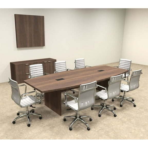 Modern Boat Shapedd 10' Feet Conference Table, #OF-CON-C59