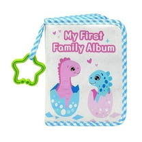 Mfigree 2024 New Photo Album for Baby Animal Pattern Family Photo Album With Star Hook Holds 17 Photos Soft Cloth Cover Keepsake Record Book for Kids