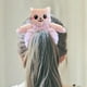 thumbnail image 4 of Lazos de pelo de felpa Decoración de pelo lindo de dibujos animados Dulce Gato púrpura Yuyangstore Corbatas elásticas, 4 of 8
