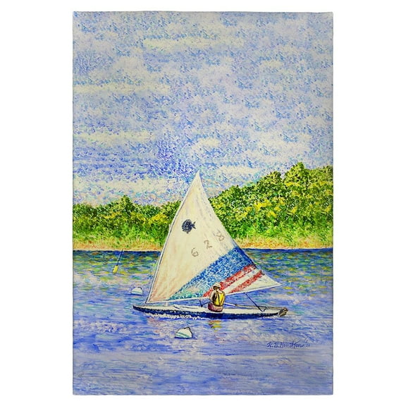 Betsy Drake Interiors Sunfish Sailing Guest Towel
