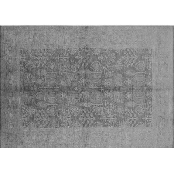 Ahgly Company Indoor Rectangle Oriental Gray Industrial Area Rugs, 8' x 12'