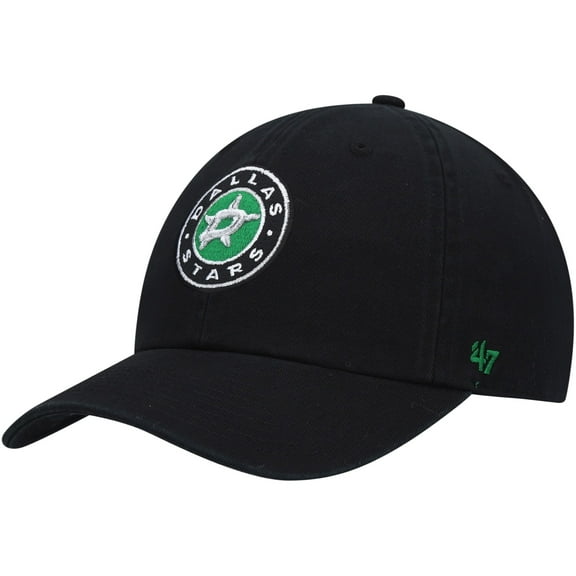 Men's '47 Black Dallas Stars Team Clean Up Adjustable Hat
