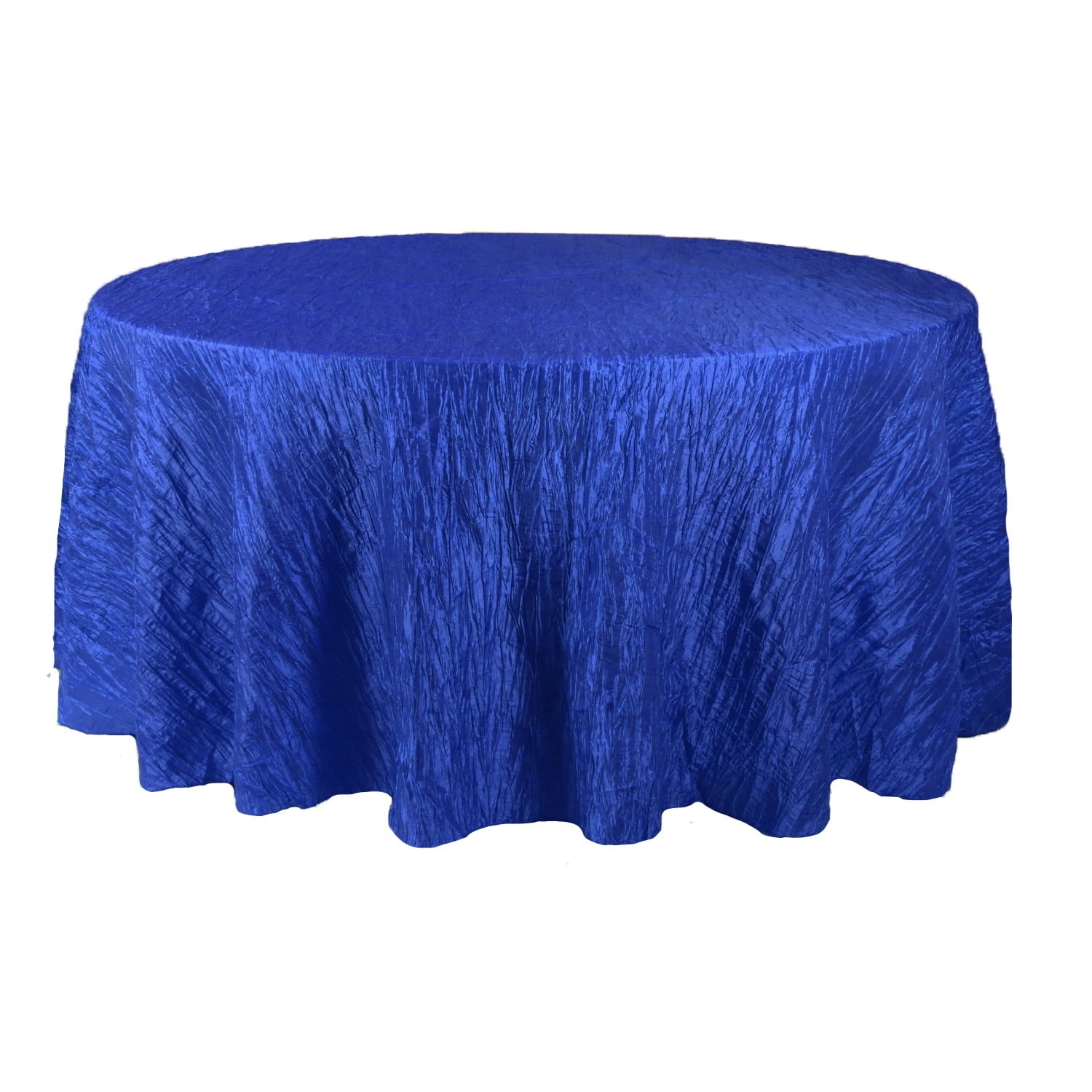 Your Chair Covers - 120 Inch Round Crinkle Taffeta Tablecloth Royal ...