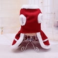 thumbnail image 5 of Pets Dog Christmas Dress Dos Warm Clothes Dog Girls Costume Red Dress Puppy Warm Fleece Skirt, 5 of 6