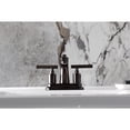 thumbnail image 3 of Kingston Brass FB7625CML Manhattan Double-Handle 4" Centerset Bathroom Faucet with Pop-Up Drain, Oil Rubbed Bronze, 3 of 7