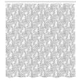 thumbnail image 3 of Ambesonne Jasmine Shower Curtain, Floral Blossoming Branches, 69"Wx75"L, Charcoal Grey and White, 3 of 3