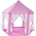 thumbnail image 3 of GIXUSIL Princess Castle Girls Play Tent Toy, Kids Large Fairy Playhouse Tent , Gift for Children Toddlers Indoor and Outdoor Games-Pink,Polyester, 3 of 7
