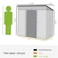 thumbnail image 3 of Compact 4x6 Foot Outdoor Metal Shed with Sliding Doors & Vents, 3 of 9