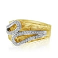 thumbnail image 3 of 14k Yellow Gold Brushed Diamond Ring, 3 of 4
