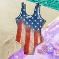 thumbnail image 6 of Swimsuit for Child Girls Size 6-7 One Piece Swimsuit Summer 1776 American Flag Stars Striped Bikini Sets Swim Sleeveless Beach Vacation Happy Festival Bathing Suit Royal Blue 9-10 Years, 6 of 6