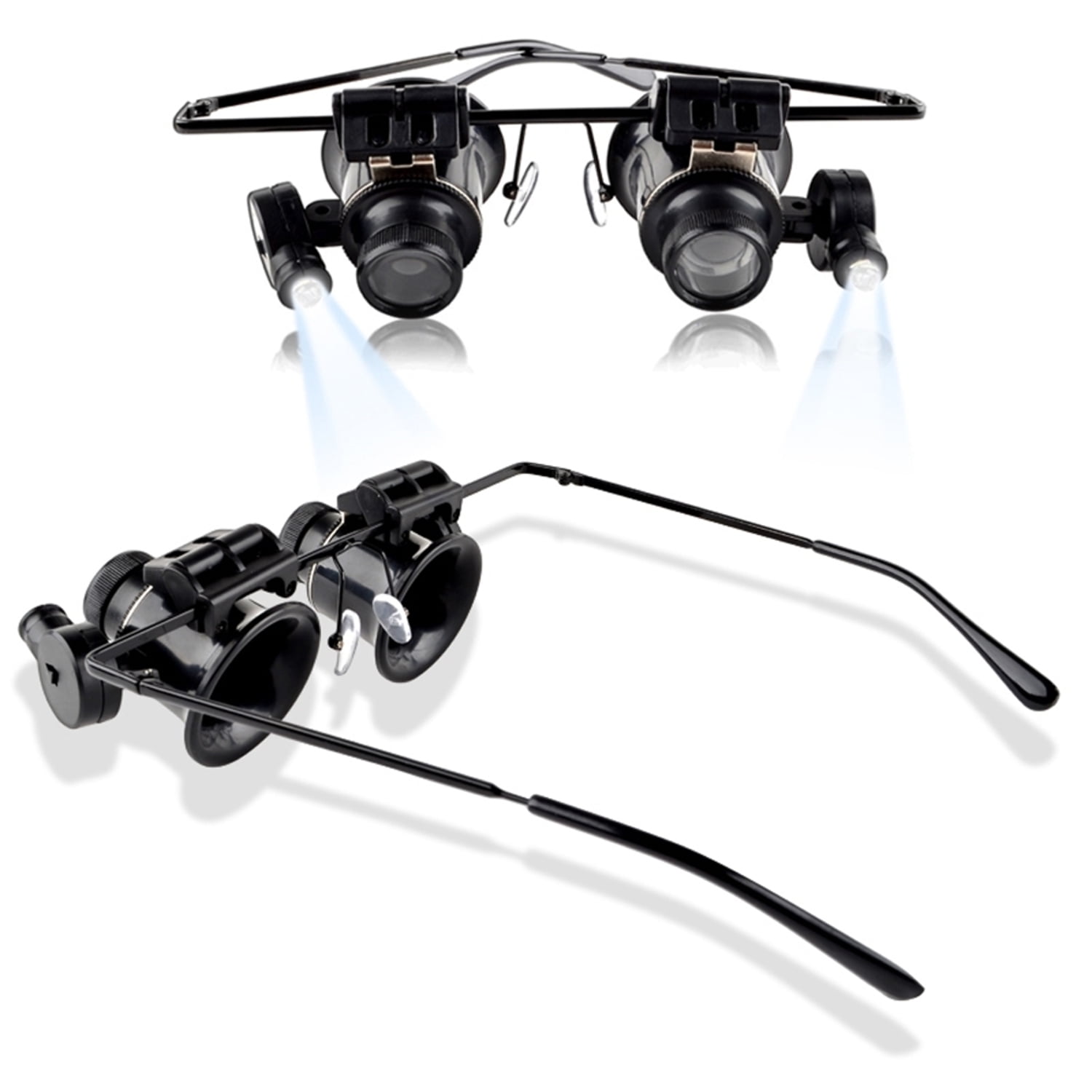 Insten 20X Magnifier Magnifying LED Light Glasses Type Eye Glass