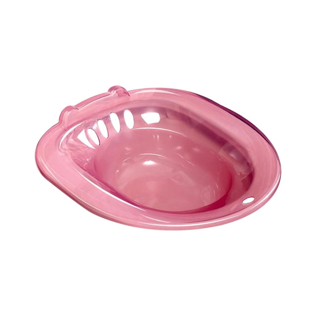 Baño de asiento para mujeres con orificios de drenaje, inodoro portátil estándar Rosa