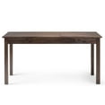 thumbnail image 3 of Monroe 60 inch Wide Solid Acacia Wood Rustic Desk in Distressed Charcoal Brown, 3 of 8