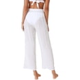 thumbnail image 4 of Txlixc Pantalones transparentes para mujer Pierna ancha Ver a través de los pantalones inferiores Biniki Traje de baño Cubrir Ropa de playa Cintura alta Palazzo Pierna recta Fiesta sexy Clubwear Txlixc Ropa de moda, 4 of 5