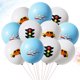 thumbnail image 4 of EeaseMX 30 globos de látex de 12 pulgadas con diseño de luces de coche, globos impresos con cinta para fiestas infantiles., 4 of 8