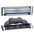 thumbnail image 2 of 4 Pcs 3 Couches Barbe pour Hommes Rasoir de Rasage Manuel Rasoir de Rasage Manuel pour Hommes Tondeuse et Soin des Poils du Visage Rasoir en Acier Inoxydable, 2 of 7