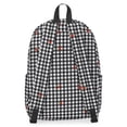 thumbnail image 3 of No Boundaries Women's 17" Dome Backpack, Black Gingham with Cherries, 3 of 5