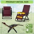 thumbnail image 3 of ZENPETIO Zero Gravity Chair, Reclining Camping Lounge Chair w/Removable Cushion, Upgraded Lock and Cup Holder, Reclining Patio Chairs Folding Recliner for Indoor and Outdoor, 3 of 7