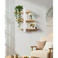 thumbnail image 4 of Gronda 3 Tier Wooden Floating Shelves Wall Mounted Shelf Unit for Living Room Bedroom, Easy Adjustable Hanging Shelves for Modern Home Wall Decor,20in, 4 of 9