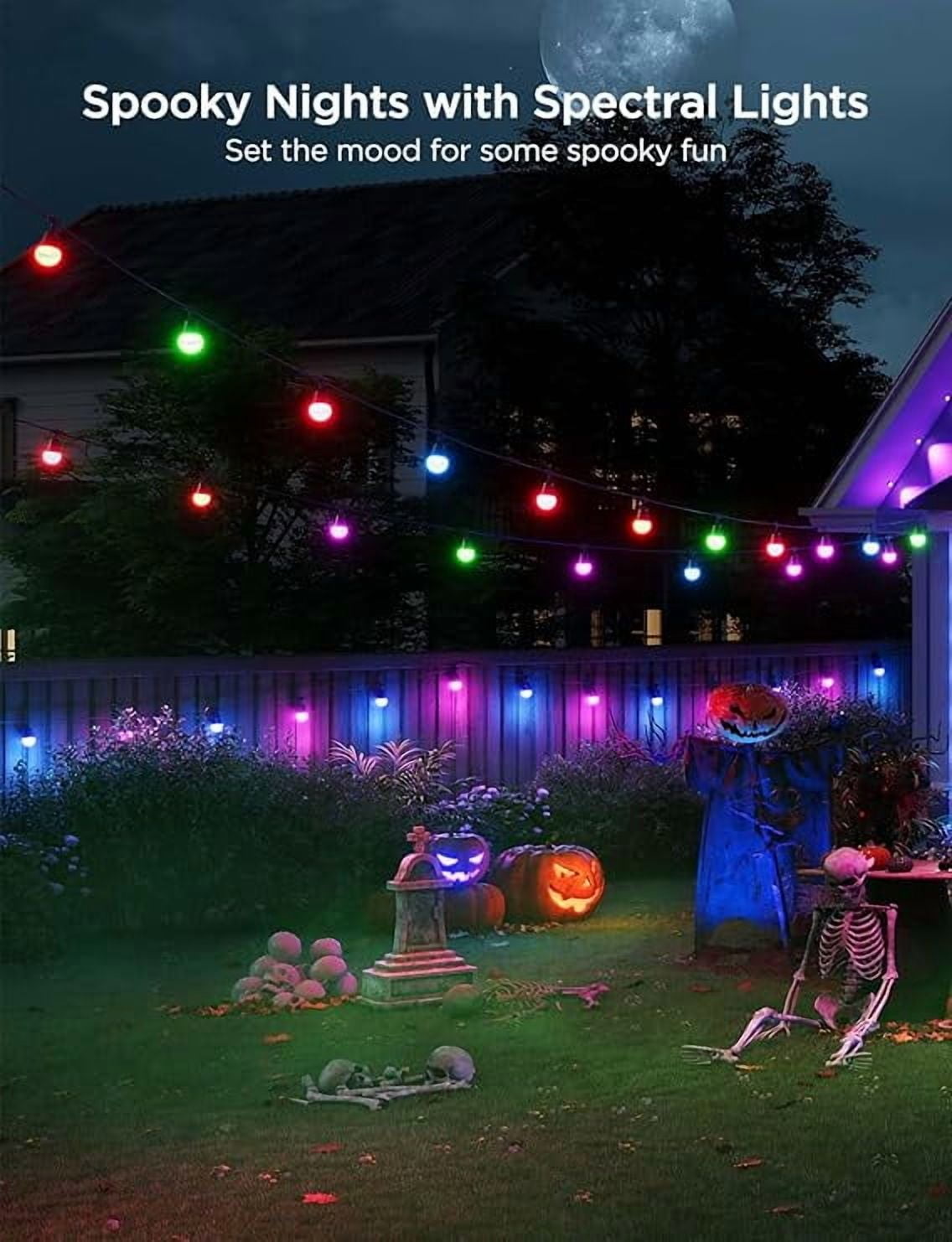 Govee Smart Outdoor String Lights 2, 96ft,RGBIC, Dimmable Warm White, 47 Scenes, IP65, Alexa,App Control