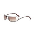 thumbnail image 4 of Gafas de sol rectangulares para mujer con diseño futurista, protección solar para ir de compras Marrón, 4 of 9