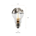 thumbnail image 4 of Better Homes & Gardens A19 Silver Dipped Vintage LED Soft White Light Bulb, 40 watts, Dimmable, E26, 2 Pk, 4 of 10