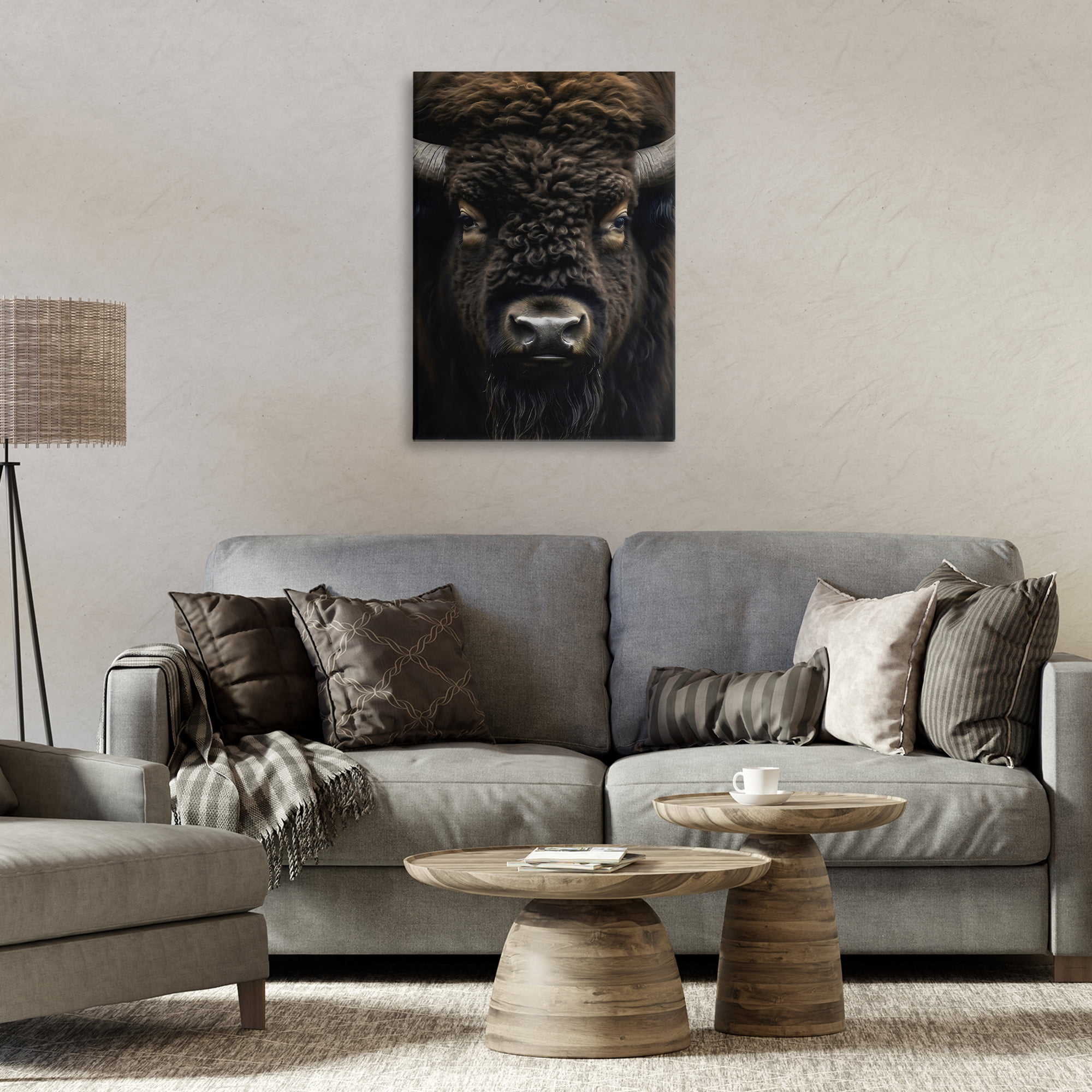Stupell Industries Bison Portrait Close Up Canvas Wall Art, design by Creative Studio