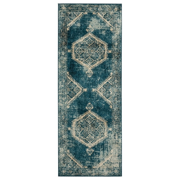 United Weavers Storybrooke Vassa Oriental Cerulean Woven Olefin/Frieze Area Rug or Runner