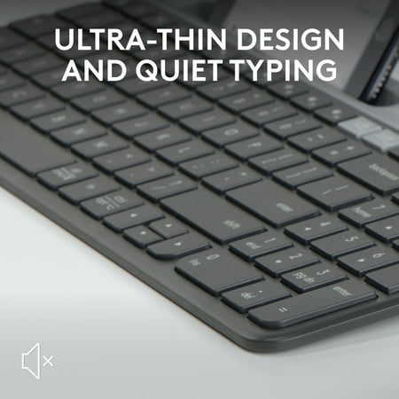 Logitech - K580 Multi-Device Chrome OS Edition Full-size Wireless Membrane Keyboard - Graphite