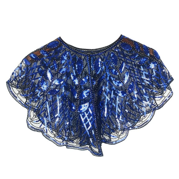 Elegant Women’s Sequin Cloak – Vintage Mesh Shawl for Parties, Banquets, Carnivals & Evening Dresses – Glamorous Dance Wrap
