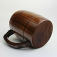 thumbnail image 4 of deevoka Wooden Mug/ Beer Cup with Handle, Tankard for Milk/Coffee/ Drinking Cup - 400ml, 4 of 5