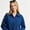 Blue, variant on CBASIHI Womens Cropped Corduroy Jackets- Casual Vintage Loose Fit Classic Collar Long Sleeve Lightweight Button Down Shackets Pink Size S-2XL