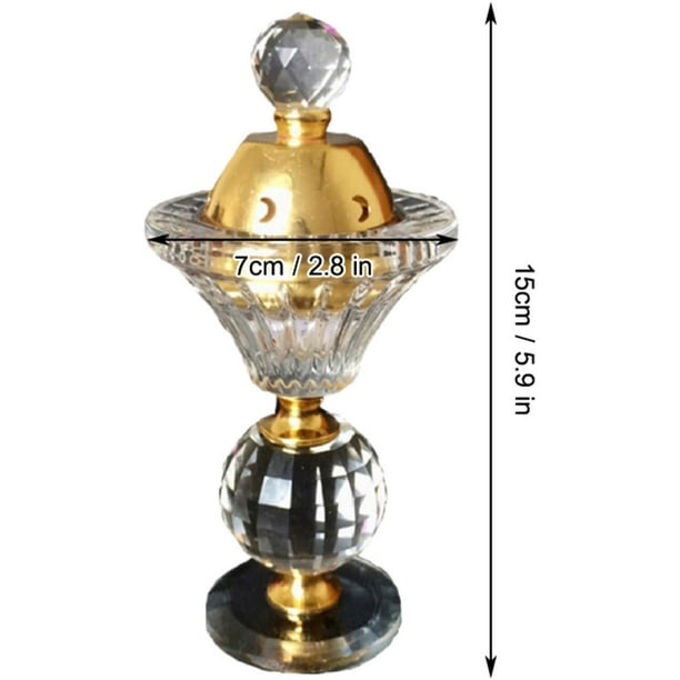 Black Stylish Bakhoor Burner in Cup Style with Golden Style Stand
