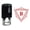 Red, variant on Printtoo B Alphabet Swirl Border Triangle Monogram Initial Self Inking Rubber Stamp Office Stationary